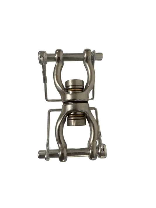 Adding the swivel carabiner to any vertical lift removes all of the unwanted moment of the weights.