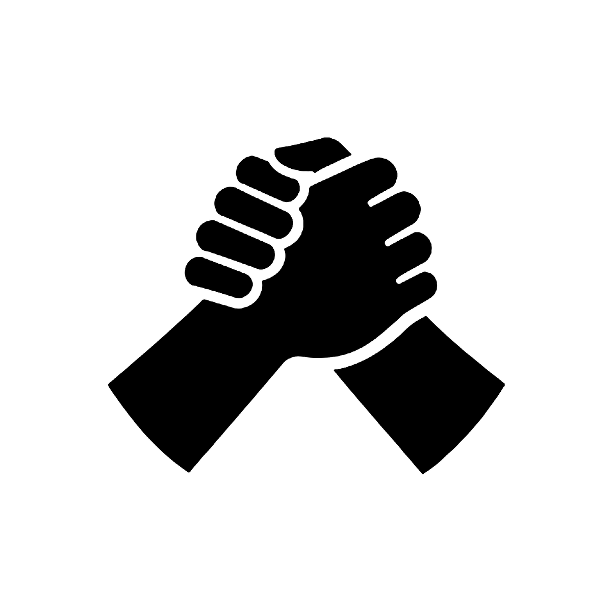 Two arms locked in an arm wrestling grip icon for the Arm Wrestling collection