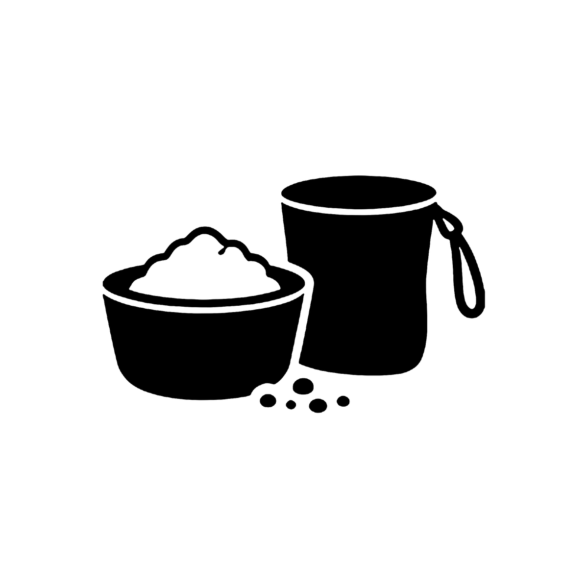 Chalk bowl and bag icon for the Chalk and Accessories collection