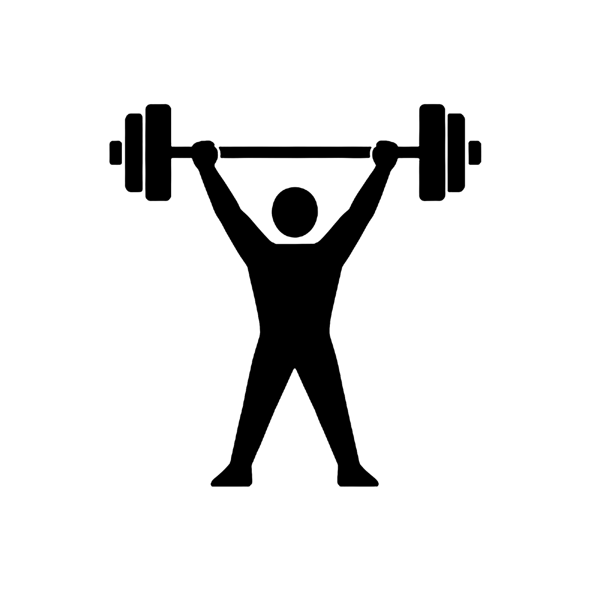 Lifter holding a barbell overhead icon for the Lifting and General Strength collection