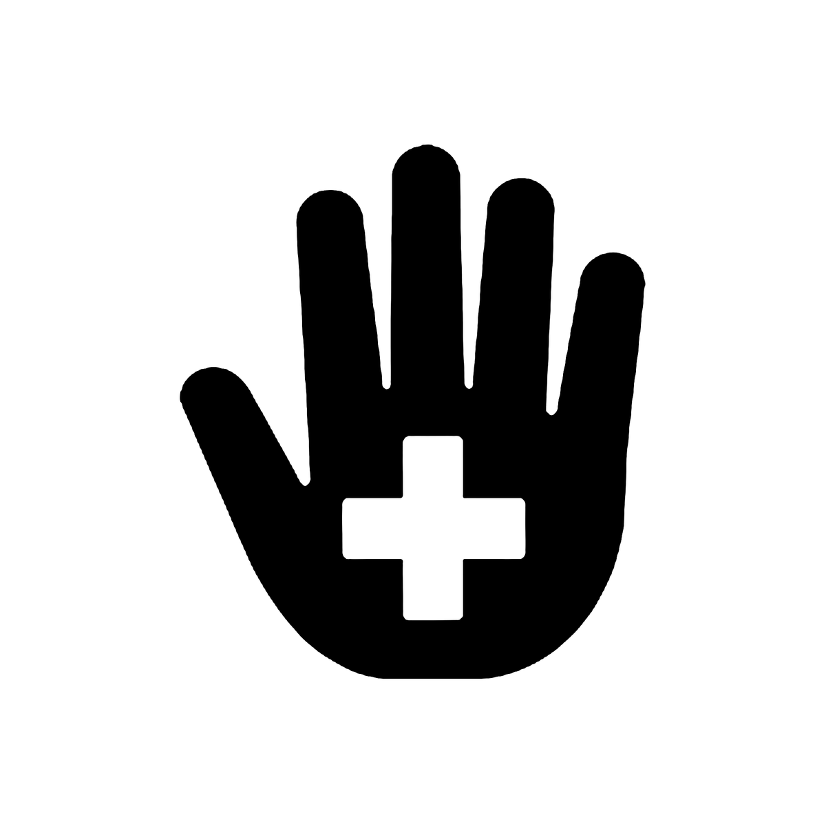Open hand with a medical cross icon for the Rehab and Longevity collection