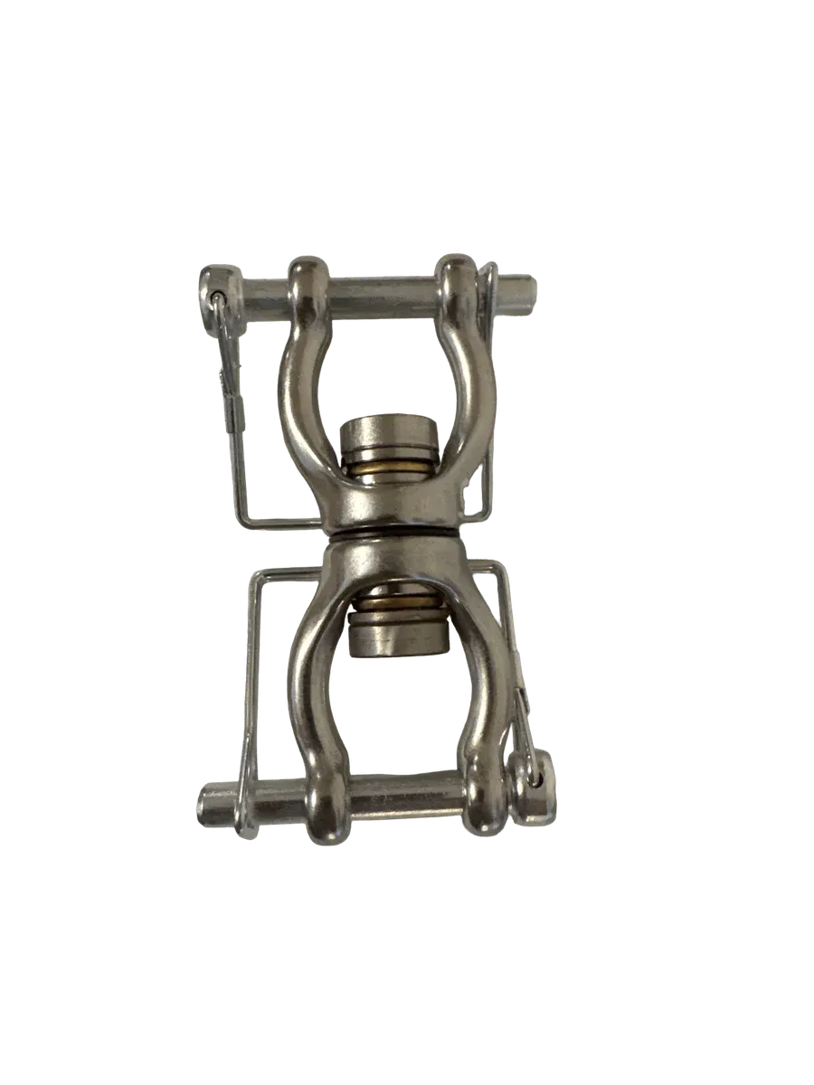 Adding the swivel carabiner to any vertical lift removes all of the unwanted moment of the weights.