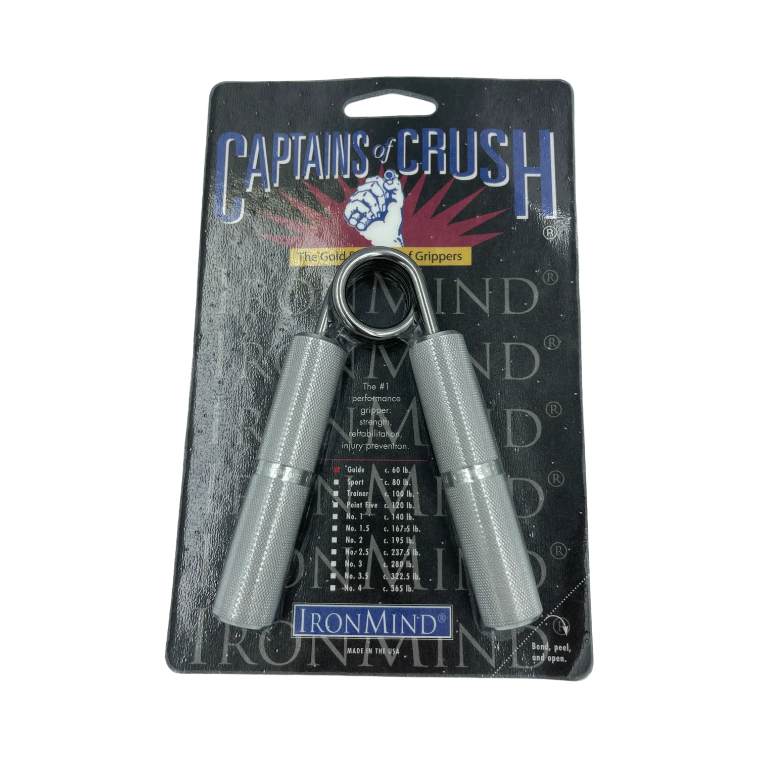 Captains of crush gripper guide variant.
