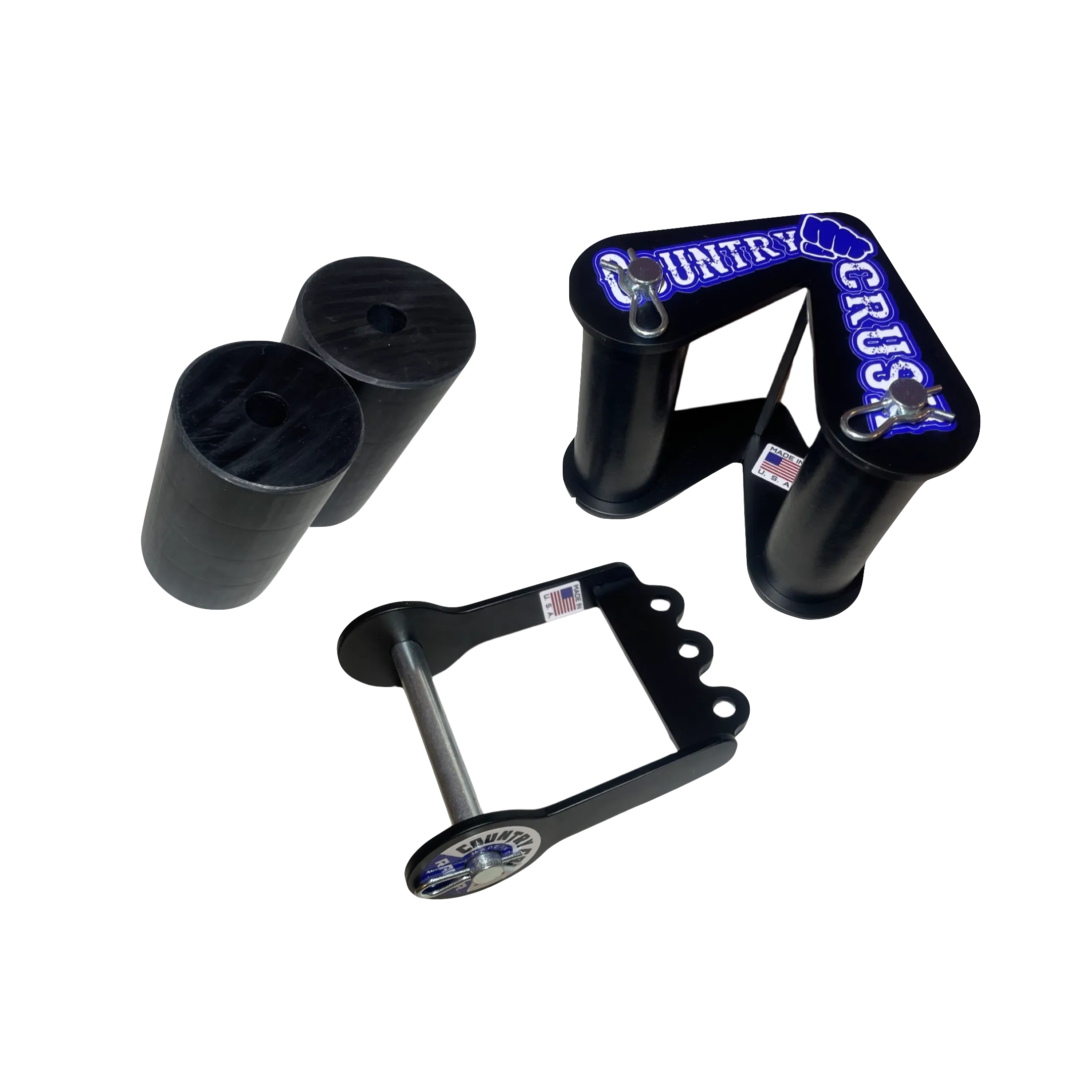 Utah Armwrestling Package Set 2: Raptor and Country Crush handle frames with 3" and 2" grips, no loading pin