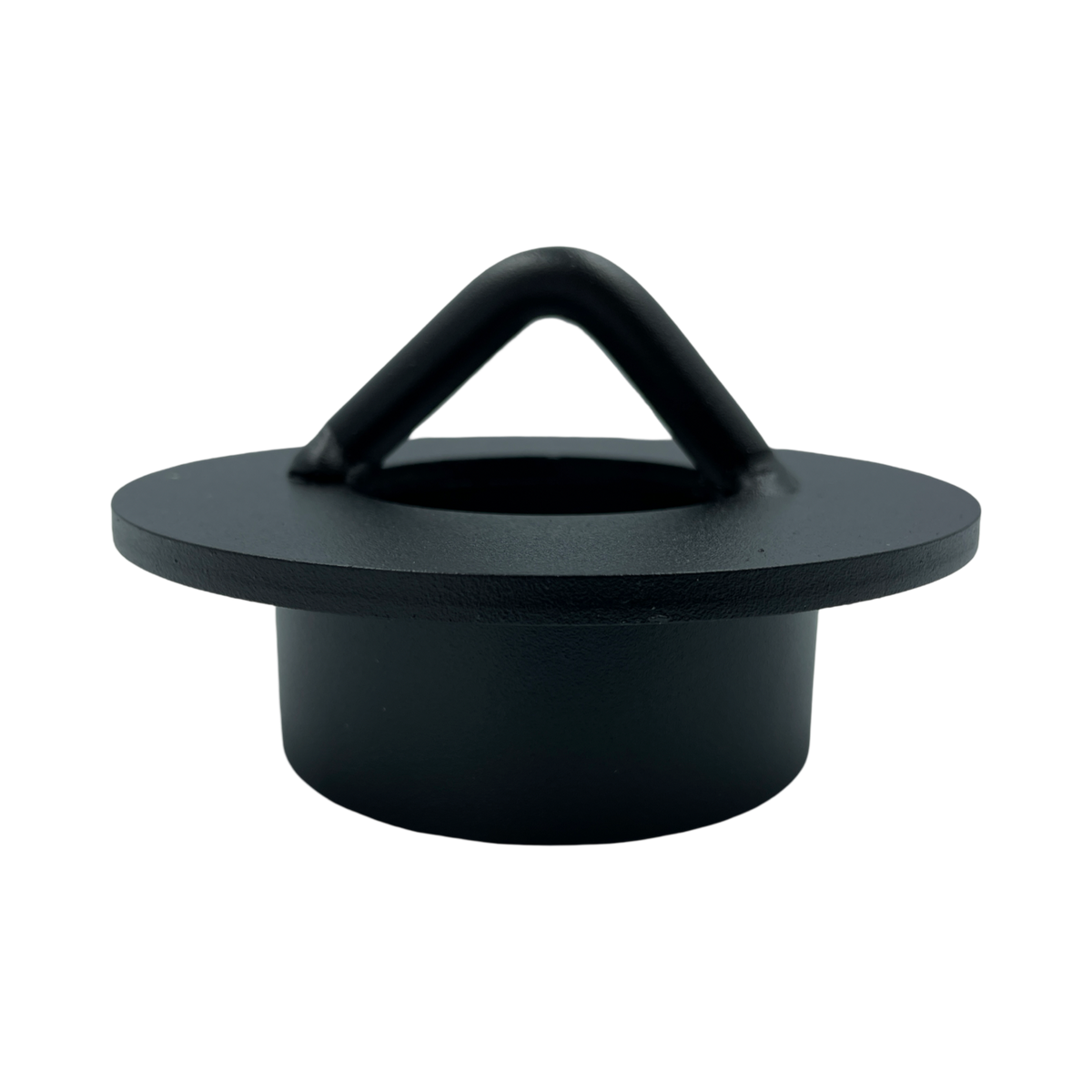 Side view of the IronMind® Hub, a tool designed for targeted pinch grip strength training, showcasing its robust construction and ergonomic design.