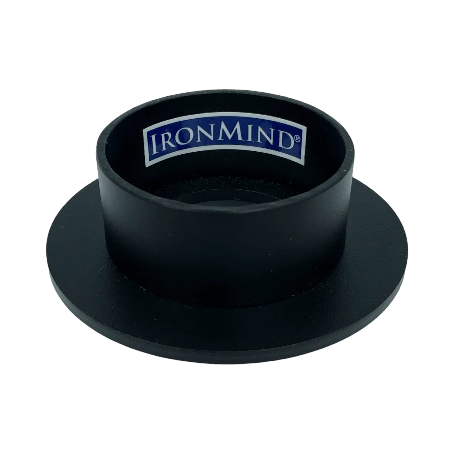 Top view of the IronMind® Hub, displaying the IronMind® logo and highlighting the tool’s durable build for effective grip strength training.