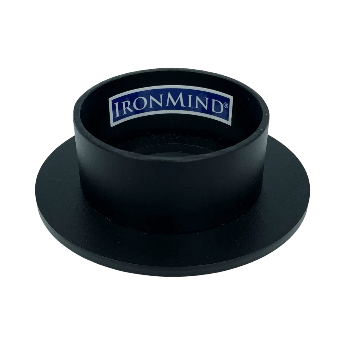 Top view of the IronMind® Hub, displaying the IronMind® logo and highlighting the tool’s durable build for effective grip strength training.