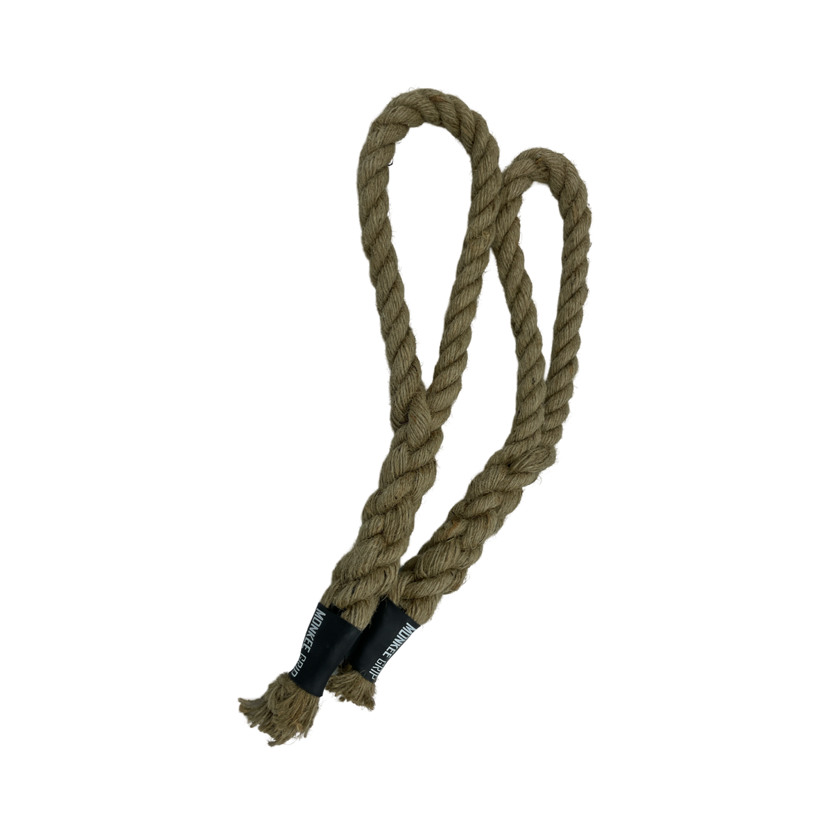Original natural-colored Monkee Grip Rope Grips, showcasing the durable construction and versatility for strength training.