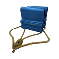 Side view of the Quad Block Grip Strength Device in blue, highlighting the unique design and structure for comprehensive grip strength training