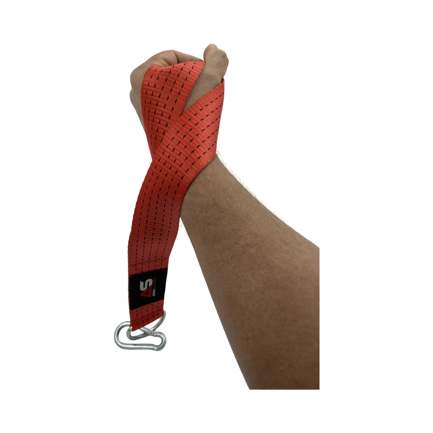 Person using the Training Strap during an arm wrestling training session for enhanced grip strength