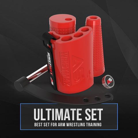 The Ultimate Arm Wrestling Handle Set, from GripStrength.com, is the best arm wrestling training set available.